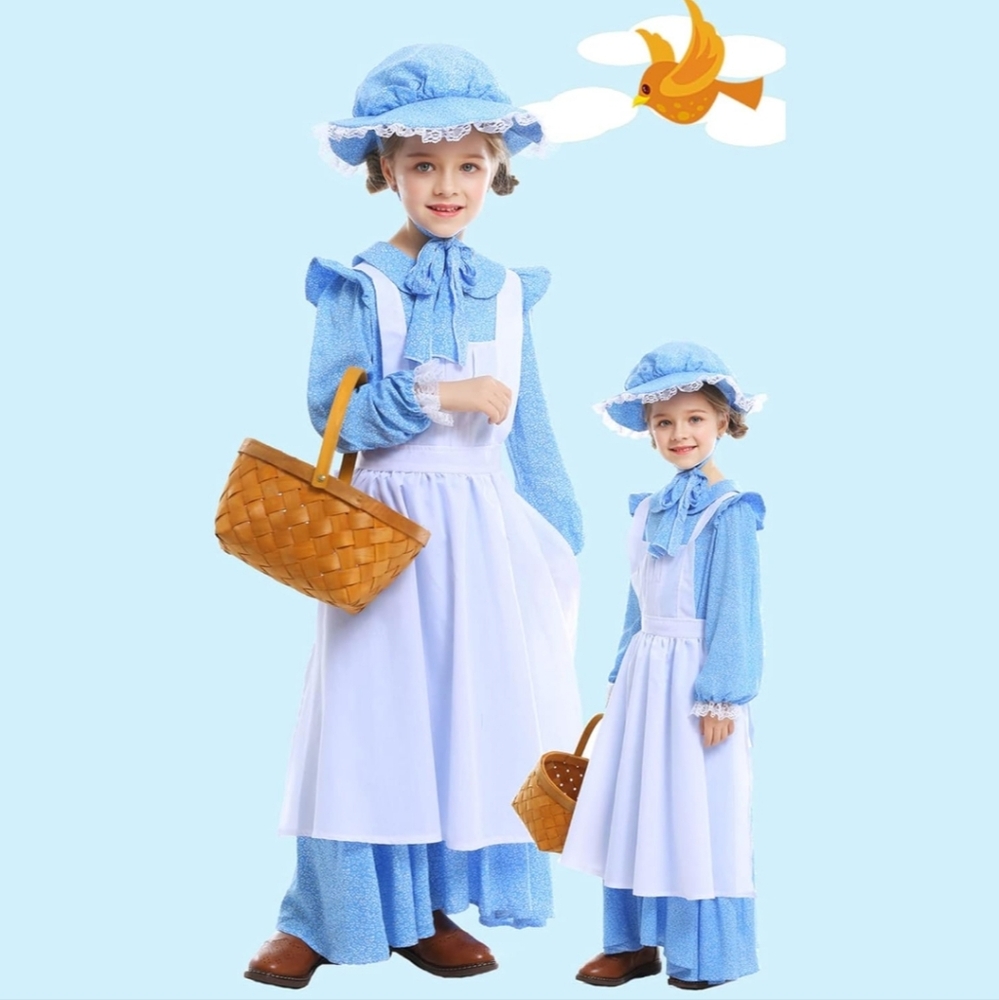 Blue and White Vintage Style Costume